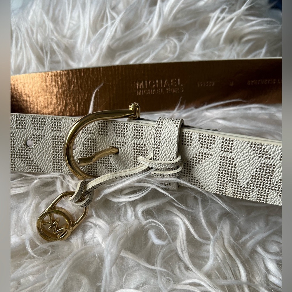 Michael Kors Signature Monogram MK Logo Belt